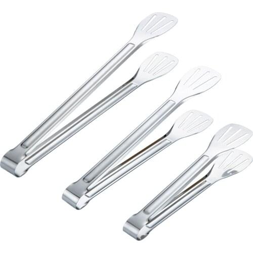 7/9/12/14 inch Multifunction Stainless Steel Bread Tongs Food Grade Cooking Clip Kitchen Utensils for Buffet
