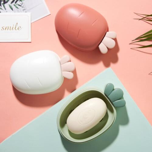 Carrot Shape Soap Box Bathroom Soap Holder Dish Storage Plate Tray Bathroom Soap Holder Case Bathroom Supplies Bathroom Gadgets