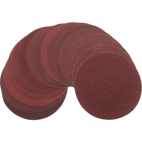 7 Inch 180mm Hook and Loop Sanding Discs Red Aluminum Oxide Dry Sandpaper 60 to 2000 Grit for Wood Metal Polishing Grinding