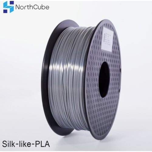 NorthCube 3D Printing Silk PLA Filament 3D Printer Filament 1.75mm 1KG Silk Like Series Silver Color Filament