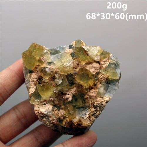 New mineral! 100% Natural yellow fluorite Cluster mineral specimens Stones and crystals quartz Healing crystal