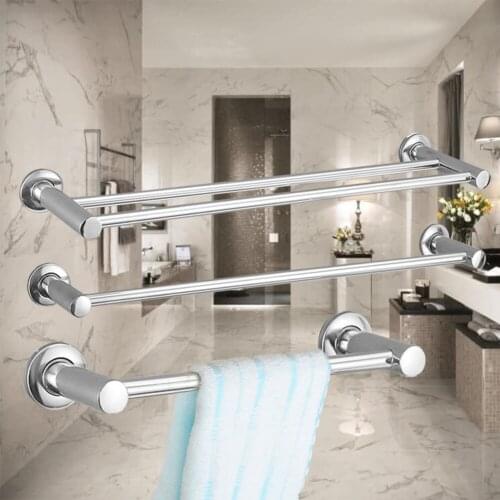 Stainless Steel Single Pole Towel Rack Wall-Mounted Pole Bathroom Towel Holder Household Bathroom Hotel Accessories Hot Sale