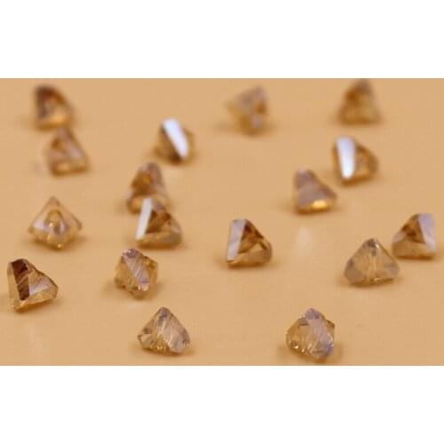 Wholesale 6mm 100pcs Triangle Austria Crystal Beads For Jewelry Making DIY Handmade Bracelet