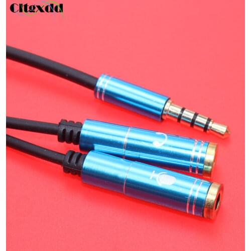 Cltgxdd 3.5mm Audio Splitter Cable 3.5mm Male to 2 Female headphone Microphone 3.5 Extension Aux Cable Adapter
