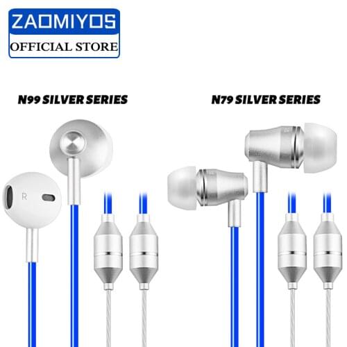 Top Blue Series Radiation Free earphone Metal Air Tube Acoustic Earbuds Noise Reduction 3.5mm Stereo headset For Pregnant Woman