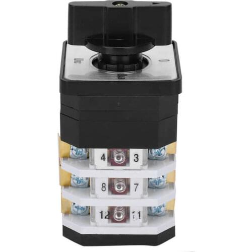 Universal Electric Cam Switch Rotary Switches LW12D-16YH3/3 220V-380V 16A 4 Positions Universal Transfer Switch