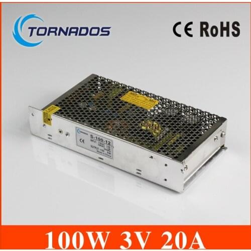 High quality Single Output Switching power supply 100W 3V 20A ac to dc power supply ac dc converter S-100-3