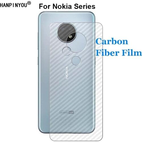 For Nokia 7.2 6.2 2.2 3.2 4.2 2.3 5.3 8.3 5G 3.1 8.1 Durable 3D Anti-fingerprint Carbon Fiber Back Film Rear Screen Protector