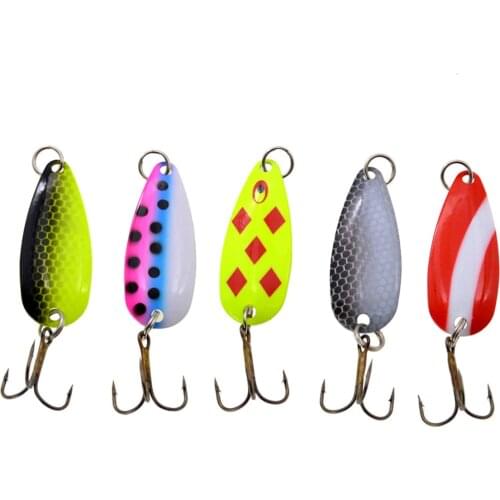 10PCS Trout Spoon Lure Metal Bait mixed Colors Pesca Freshwater Fishing Tackle Isca Artificial Lake Fishing 3.5g