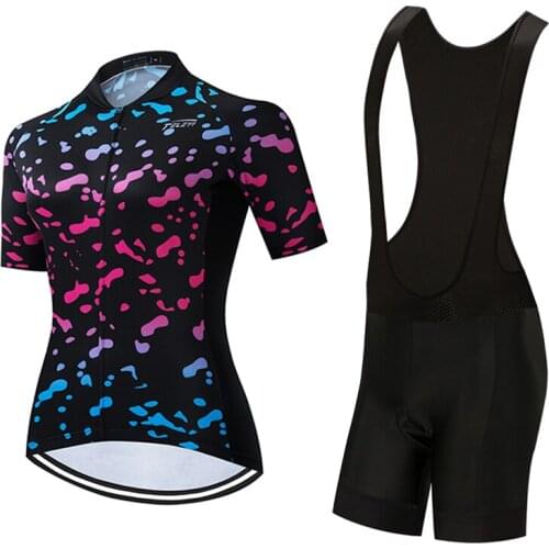 2021 Fashion Cycling Clothing Women Summer Road Bike Jersey Set Bib Shorts Female Bicycle Clothes MTB Suit Pro Dress Uniform Kit