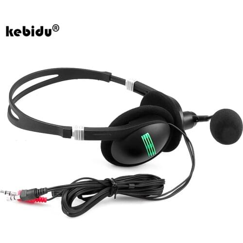 3.5 mm Headphone Wired Earphone with Microphone Lightweight for Laptop PC School Children Noise Canceling Computer Headset