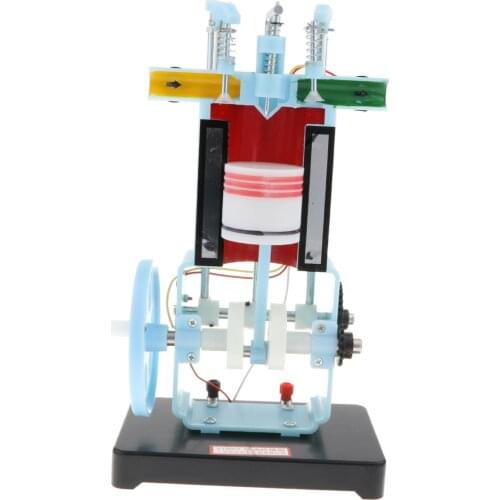 4 Stroke Hand Crank Gasoline Engine Model Internal Combustion Engine Model Physics Education Toy--17x11x30cm