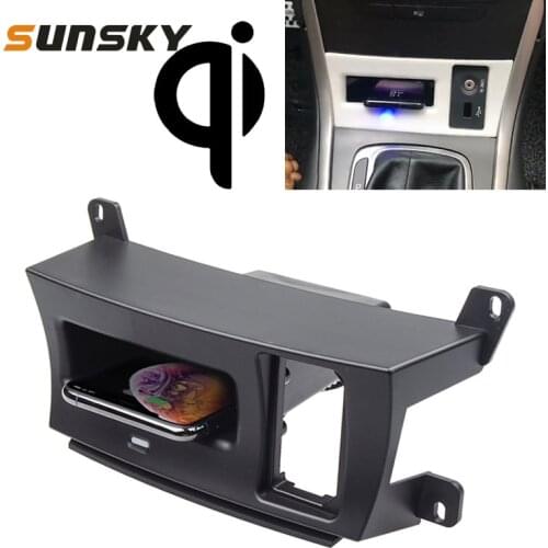 Car Charger Qi Standard Wireless Charger 10W Quick Chargingfor Ford Edge 2016-2018 Auto Phone Holder Charger Left Driving