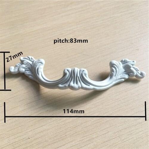 White Antique Modern Handle Cabinet Knobs and Handles Drawer Kitchen Door Pull Cupboard Handle Furniture Fittings,10PCs