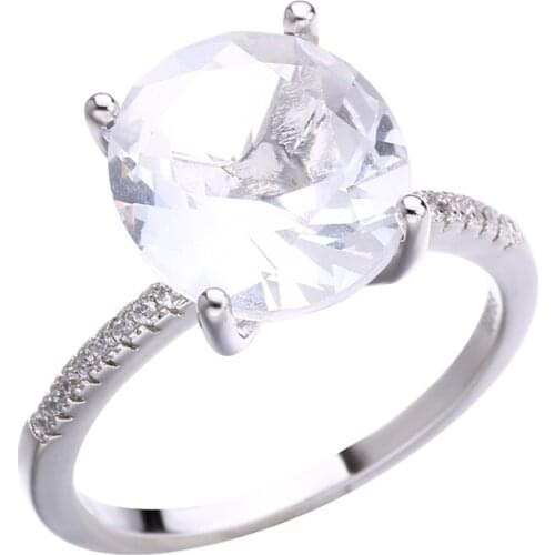 Big Clear Oval Crystal Rings For Women Fashion Rhinestone Engagement Ring Gold Finger Valentine Promise Ring New Arrival