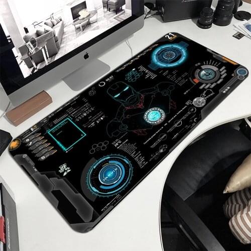 MRGLZY Gaming Mouse Pad Carpet Laptop Table Mat Best Seller Mouse Pads Keyboard Rest Mousepad Iron Man Jarvis Computer Mat