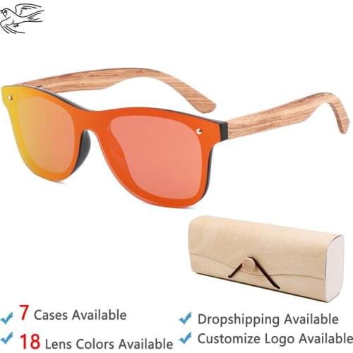 One Piece Lens Wooden Sunglasses Women Polarized Mirror Sunglasses Brand Designer Women Sun Glasses Fashion Luxury Shades GB154