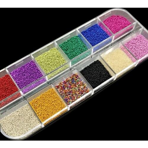 DIY 3D Gold Silver Mini Caviar Beads UV Gel Polish Nail Art Tips Charm Glitter Pearl Ball Nail Art Decoration Manicure Tools