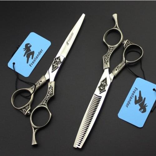 "Freelander 440C TB-62 Retro Series Hairdressing Scissors Hair Salon Special Scissors 6.0 Inch Stainless Steel Type Model Number