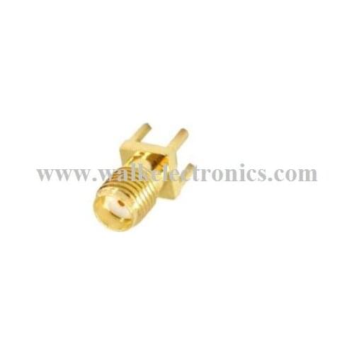 SMA female straight for PCB mount, PCB mount SMA female straight connector, 13mm length, gold plated