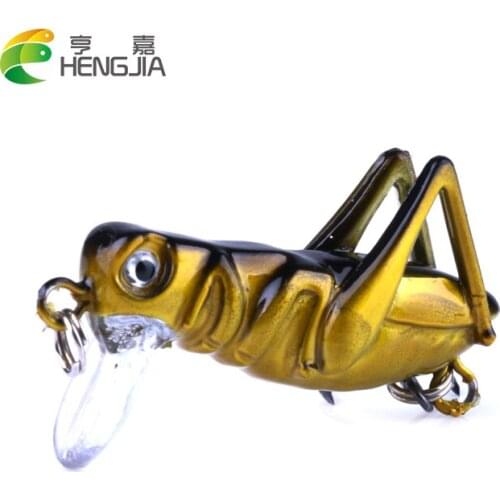HENGJIA 1pc locust fishing lures artificial wobblers hard fishing baits insect crankbaits pesca fishing tackles