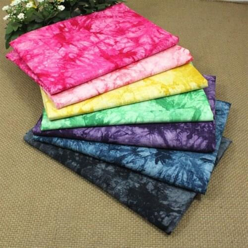 Cotton Linen Dress Fabric Tie Dye slub Soft Special Qualified Craft Sewing Cloth