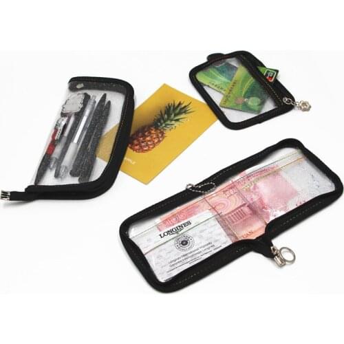 Ins transparent student pencil case laser idol the same style American stationery box storage bag card bag cosmetic bag