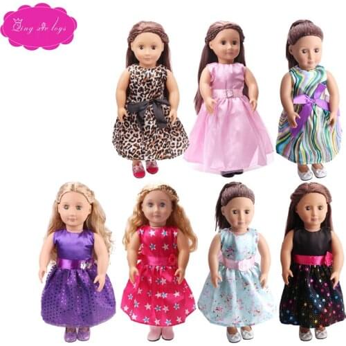 Doll dresses different styles fit 18 inch Girl dolls and 43 cm baby dolls clothes accessories c81-c412
