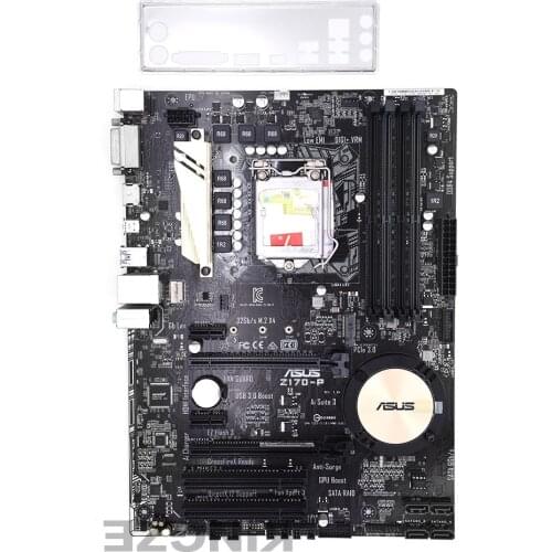 Used Asus Z170-P Desktop Motherboard Z170 Socket LGA 1151 i7 i5 i3 DDR4 64G M.2 SATA3 USB3.0 USB DVI HDMI ATX