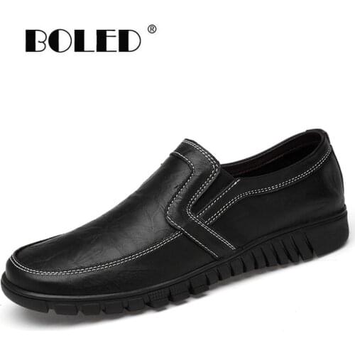 High Quality Natural Leather Men Shoes Soft Slip On Loafers Moccasins Fashion Comfy Men Flats Breathable Driving Shoes Men