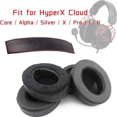 Earpads For HyperX Cloud Alpha / Cloud Core / Cloud Silver / Cloud X / Cloud Pro / Cloud I / Cloud II Gaming Headphone Headband