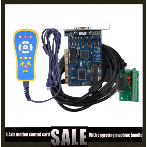 Hot! 3 Axis NC Studio PCI Motion Ncstudio Control Card+USB Handwheel kit for CNC Router Engraving Milling Machine
