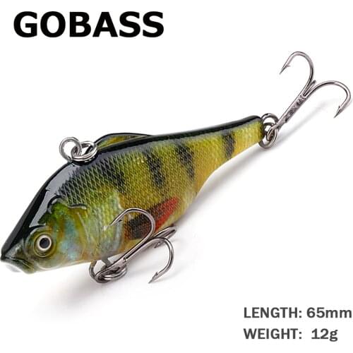 GOBASS Rattlins For Fishing Accessories Lipless Fishing Lure 65mm 12g Winter Bass Lures Vibration Crank Wobblers Bait Jerkbaits