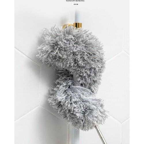 Stainless Steel Retractable Rod Dust Duster Ultra-Long 0.8-2.8m Household Ceiling Roof Cobweb Gapcleaning Dust Removal Tool