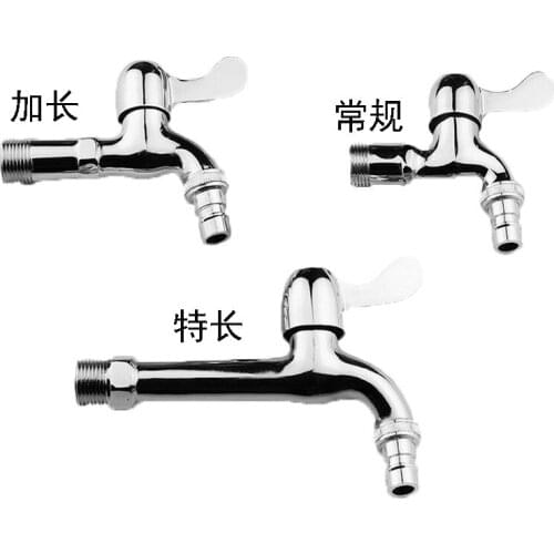 Bathroom kitchen washing machine shower faucet single hole , wall mounted basin bathtub sink hot and cold single tap 4/8=1/2