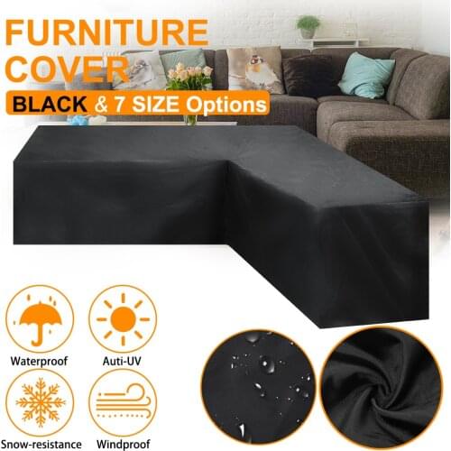 Corner Outdoor Sofa Cover Garden Rattan Corner Furniture Cover V/L Shape Waterproof Sofa Protect Set All-Purpose Dust Covers