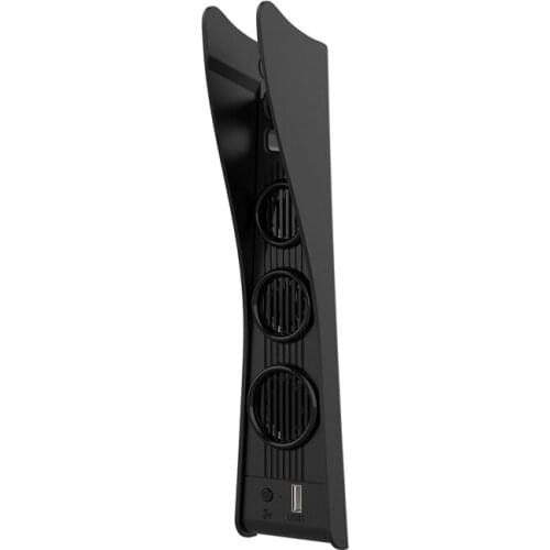 For Universal Rear PS5 USB External Host Cooling 3-Fan Vertical Stand Digital Edition Optical Drive Version