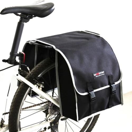 Bike Pannier Bags with Rain Cover & Reflective Stripe Waterproof Bicycle Rear Seat Panniers Pack