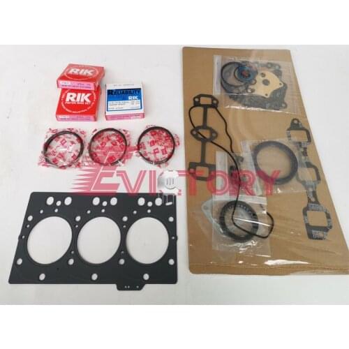 Yanmar 3TNE74 3D74E rebuild head gasket piston ring bearing crankshaft conrod