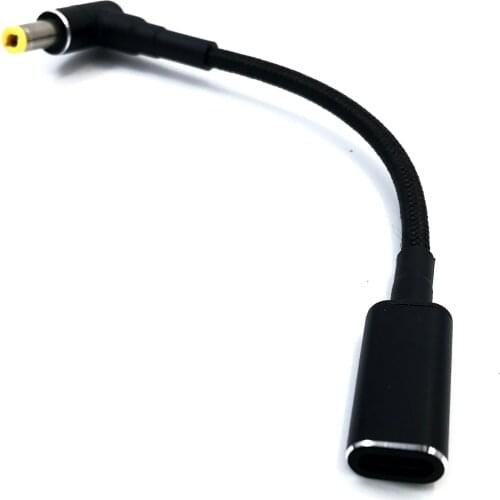 100W USB Type C PD Charging Cable for Asus Lenovo Laptop Charger Type C to 5.5*2.5mm Male Plug Connector Dc Adapter Converter