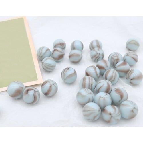 20 PCS of glass ball 16 mm cream console game pinball machine cattle small marbles pat toys parent-child machine beads