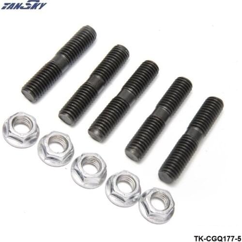 5 x M8 x 1.25 Stud 38mm & Lock Nut For Garrett T28 GT22 GT25 GT28 GT30 GT35 Turbo TK-CGQ177