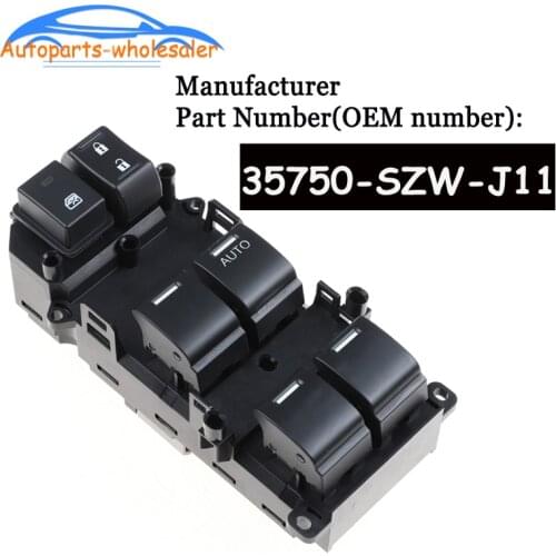 Car accessories 35750-SZW-J11 35750SZWJ11 35750-SZW-J01 For Honda Accord RHD Power Window Master Control Switch