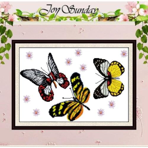 Free Ship Handmade 11CT 14CT Butterfly Dream Painting Counted Cross Stitch Animal Cross Stitch Set Embroidery Kits Needlework