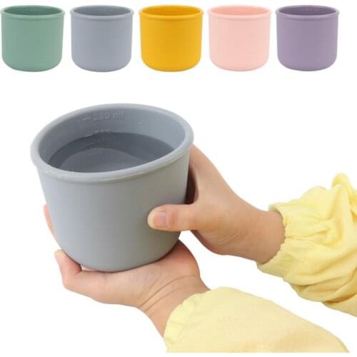 Baby Learn To Drink Cup Drinking Water Silicone Cup Food Grade Heat-Resistant Silicone Cups Kitchen Accessories Cocina