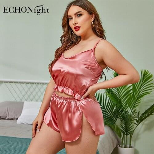 Echonight Plus Size Womens Pajamas Sleepwear Pajamas For Women Top and Short Womens Home Clothes Sets Suit Homewear Wholesale