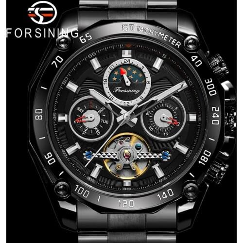 FORSINING Tourbillon Automatic Mechanical Men Wristwatch Military Sport Male Clock Top Brand Luxury Waterproof Man Watch 6913