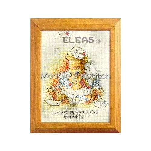 KTX031 Cross Stitch Kit Embroidery Art Homfun Bear Cross Stich Painting Joy Sunday Christmas Decorations For Home Homefun