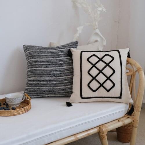 Geometric Throw Pillow Case Morocco Back Support Texture Cushion Cover Pillowcase Decorative Home Office Dorm Decor 45x45cm