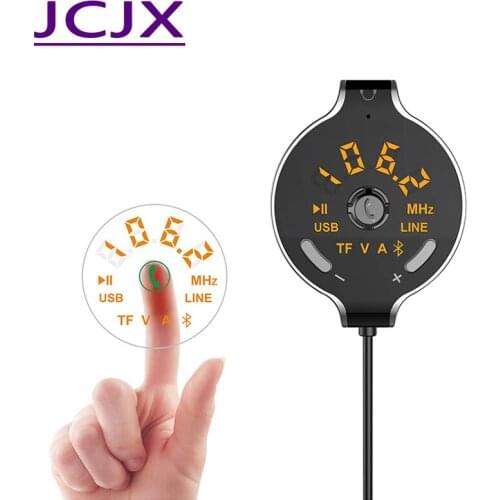 LIYU Car Bluetooth FM Transmitter Car Kit Hands-free Calling MP3 Player Battery Voltage Display Support Dual USB Charge AUX